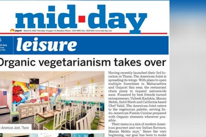 Mid-Day covering The American Joint