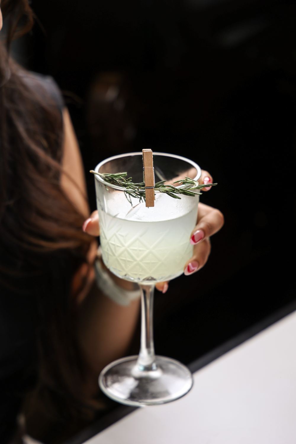 Cocktail on a bar counter