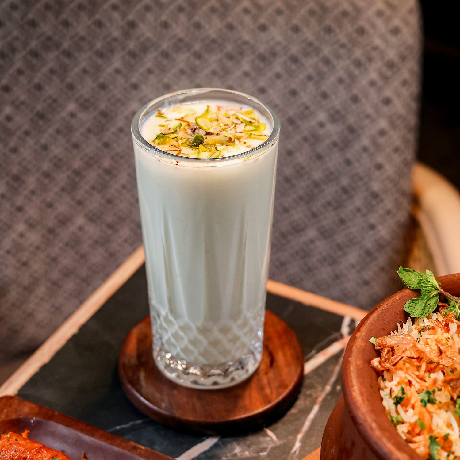 Cafe drink and sides styled for a menu shoot