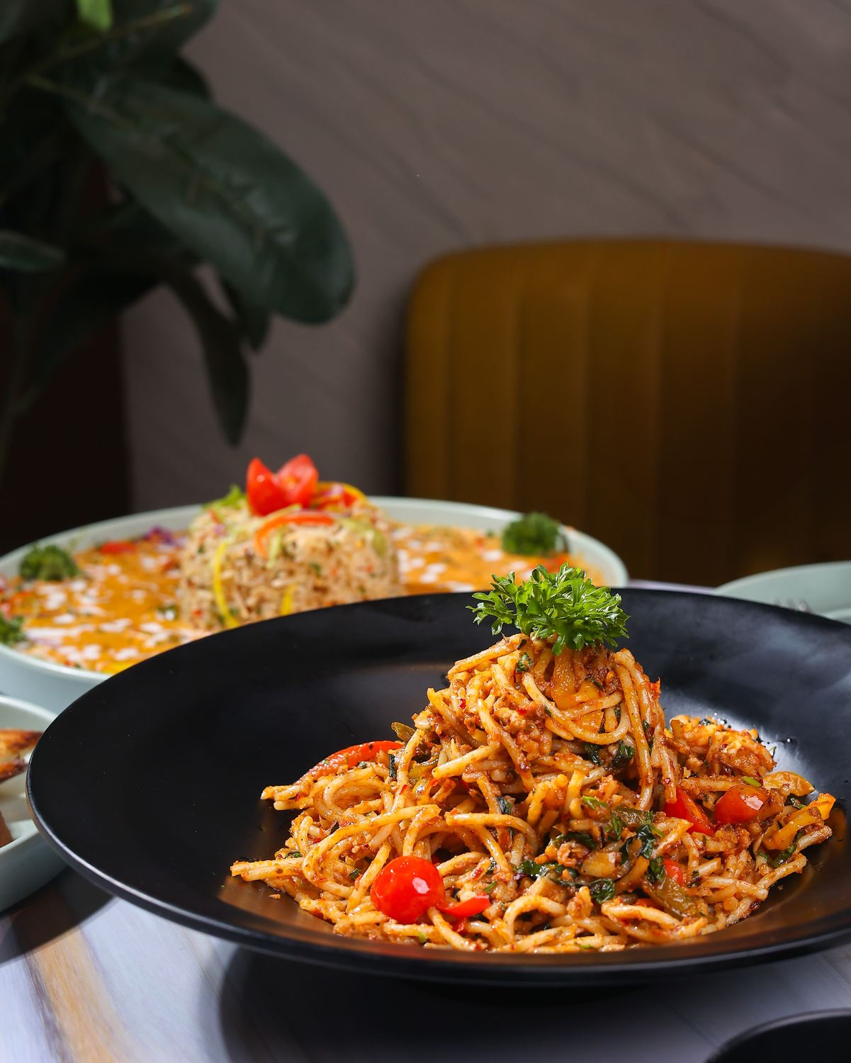 Plated food photography for a restaurant campaign
