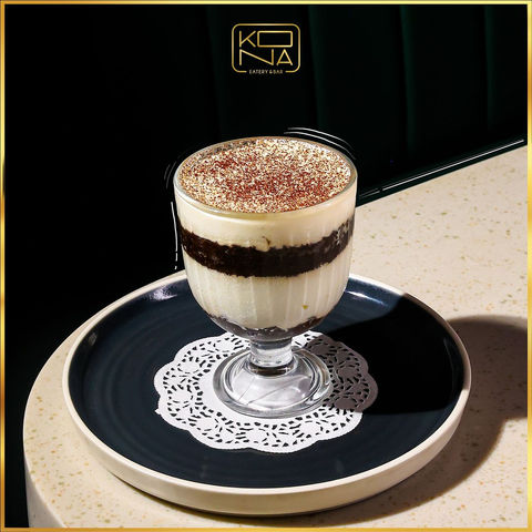 Layered coffee shot on an MK Studios set